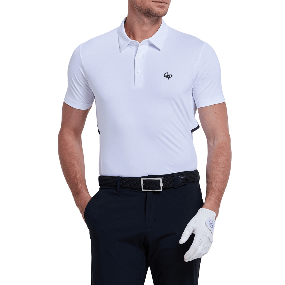 GoPlayer Men's Cooling and Breathable Short-Sleeve T-Shirt (White)