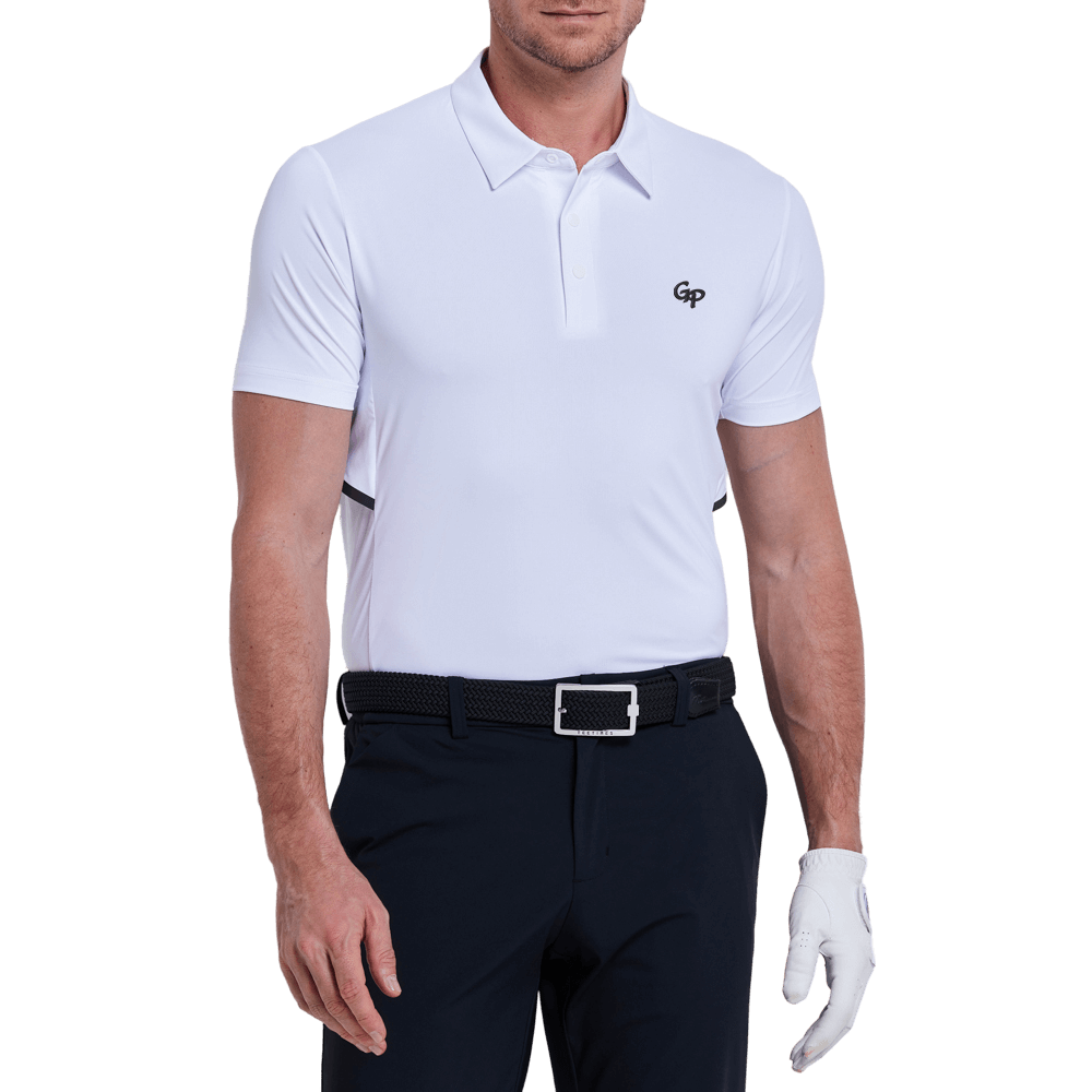 GoPlayer Men's Cooling and Breathable Short-Sleeve T-Shirt (White)