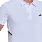 GoPlayer Men's Cooling and Breathable Short-Sleeve T-Shirt (White)