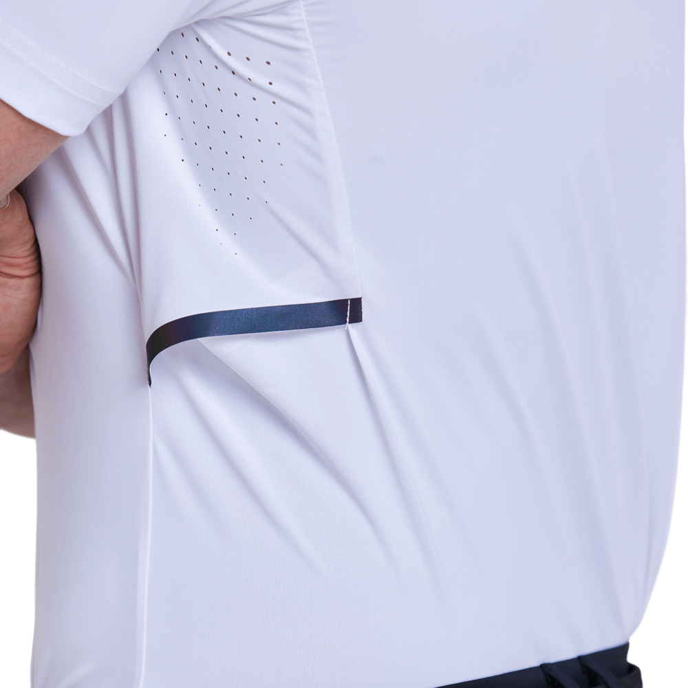 GoPlayer Men's Cooling and Breathable Short-Sleeve T-Shirt (White)