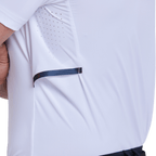 GoPlayer Men's Cooling and Breathable Short-Sleeve T-Shirt (White)