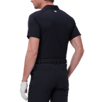 GoPlayer Men's Golf Color Block Short-Sleeve T-Shirt (Black)