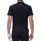 GoPlayer Men's Golf Color Block Short-Sleeve T-Shirt (Black)