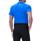 GoPlayer Men's Golf Color Block Short-Sleeve T-Shirt (Blue)