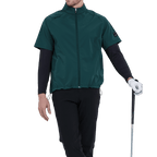 GoPlayer メンズ ゴルフ半袖スポーツ ベスト (ダークグリーン)