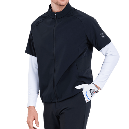 GoPlayer men's golf short-sleeved sports vest (black)