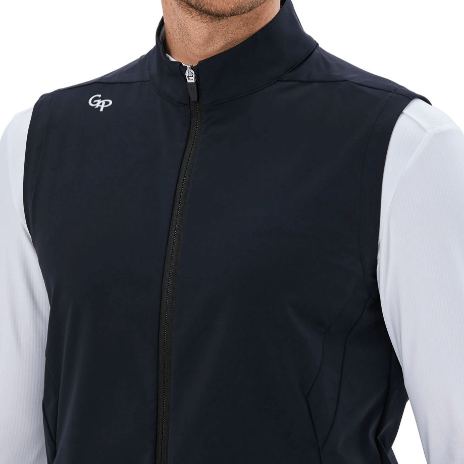 GoPlayer男高爾夫防潑水運動背心(黑)