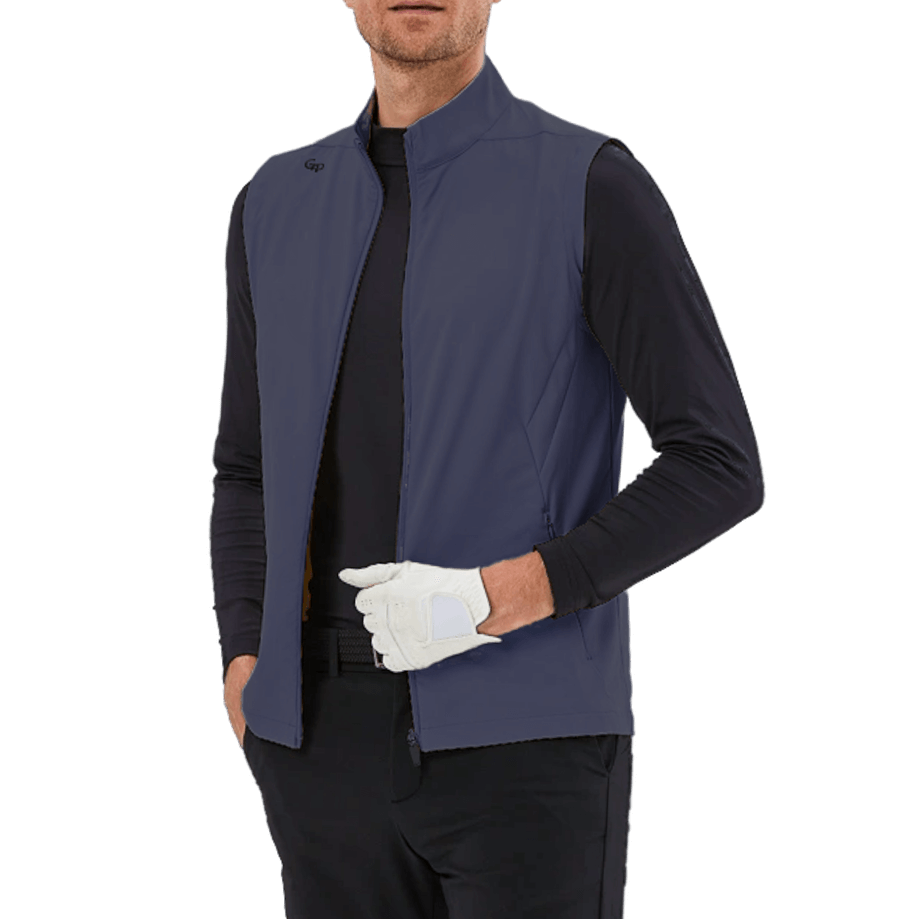 GoPlayer Men's Golf Waterproof Sports Vest (Dark Blue)