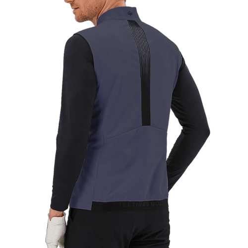 GoPlayer男高爾夫防潑水運動背心(深藍)