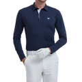 GoPlayer Men's Stretch Quick-Dry Long-Sleeve Top (Navy Blue)