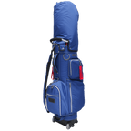 GoPlayer 9.5インチ キャスター付きゴルフクラブバッグ（ネイビー）