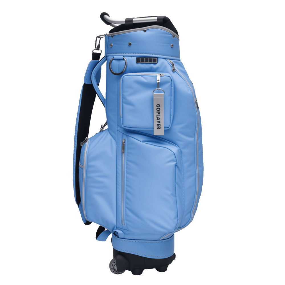 GoPlayer 9.5" Wheeled Golf Club Bag (Light Blue)