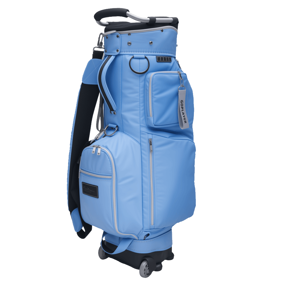 GoPlayer 9.5" Wheeled Golf Club Bag (Light Blue)