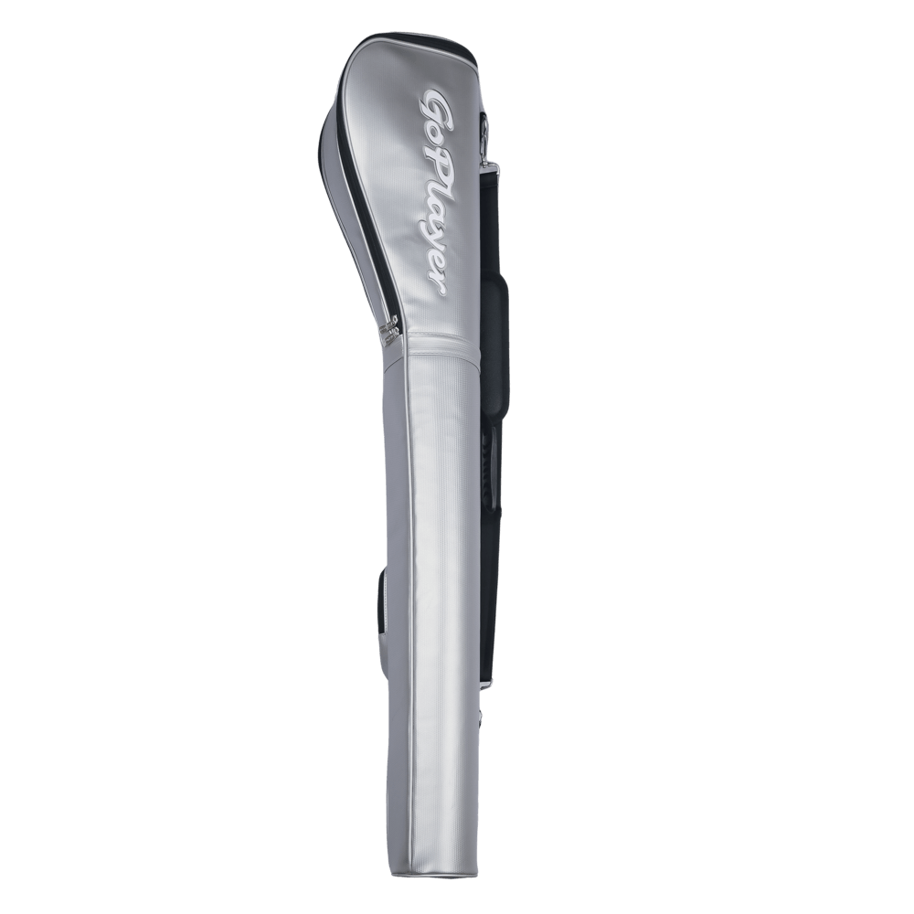 GoPlayer ゴルフ ストレート練習バッグ (シェルレザー シルバー)