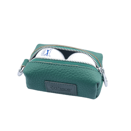 GoPlayer Golf Genuine Leather Ball Bag (Aqua Blue)