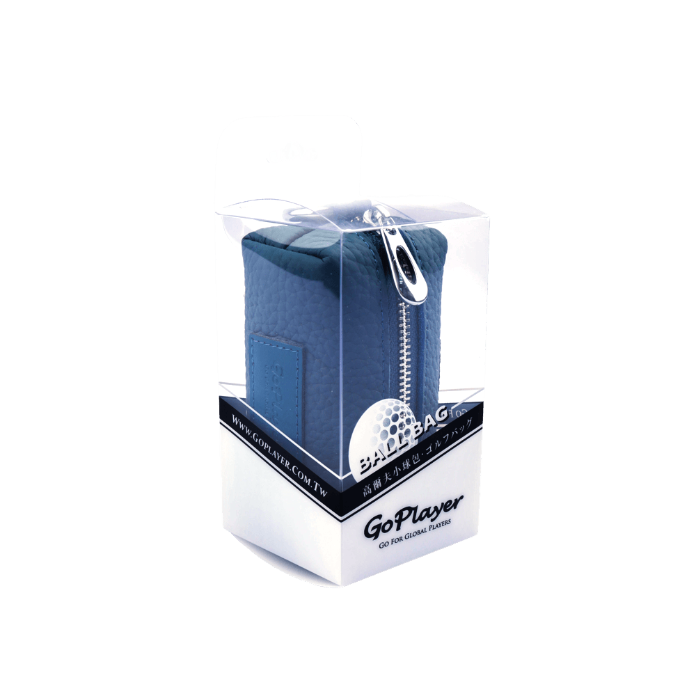 GoPlayer Golf Genuine Leather Ball Bag (Aqua Blue)