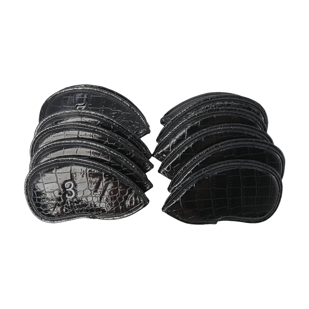 GoPlayer 高爾夫PU數字鐵桿套組(鰐魚皮黑)