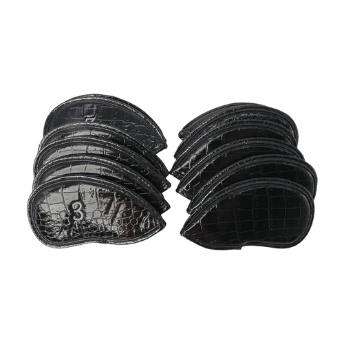 GoPlayer チェック柄 3D アイアン セット (オール ブラック)