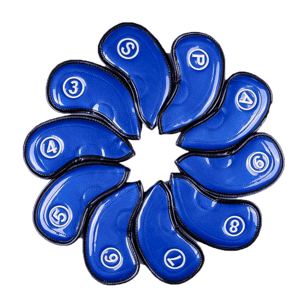 GoPlayer チェック柄 3D アイアン セット (オール ブラック)