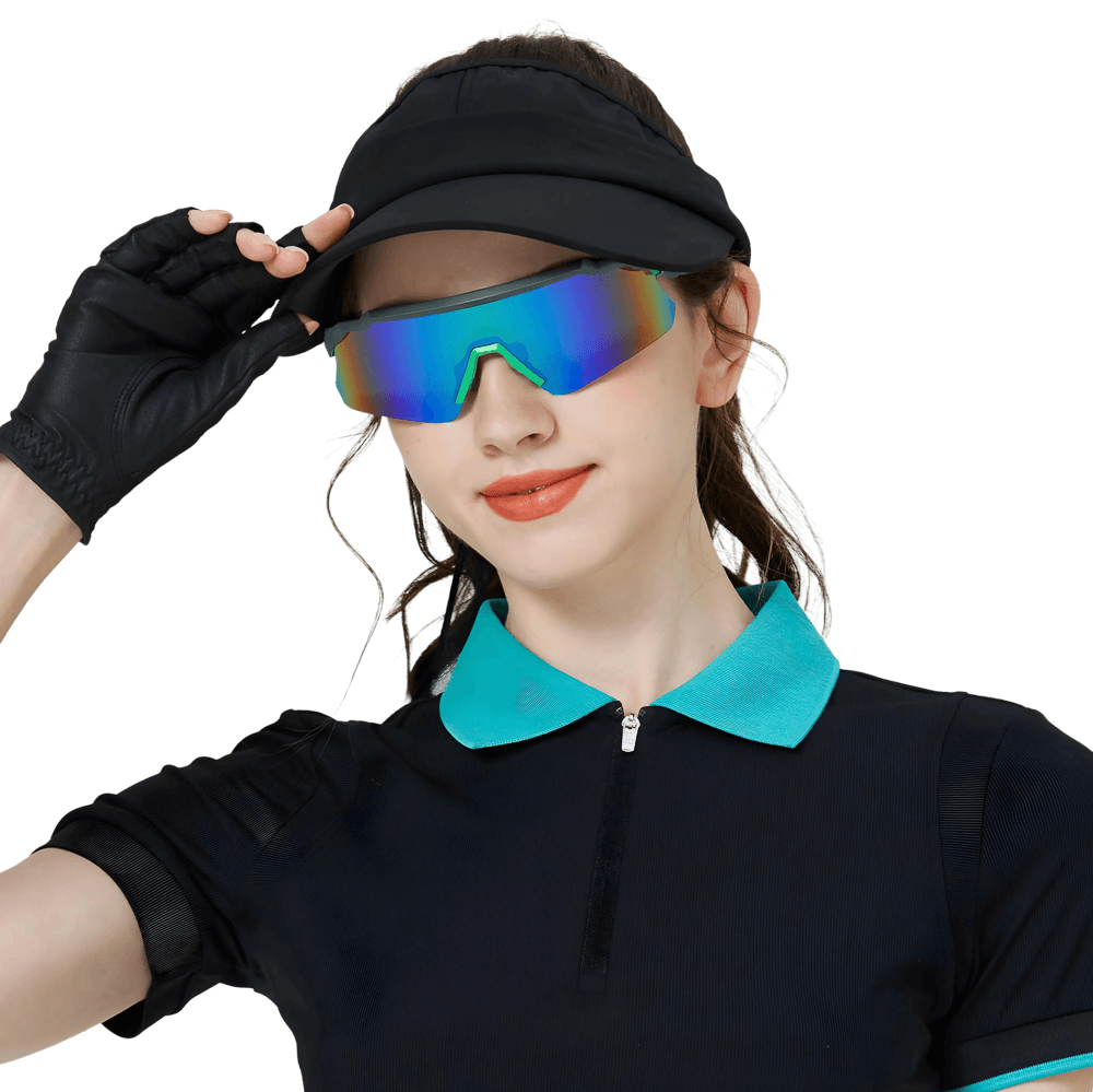 GoPlayer スポーツサングラス（シルバーフレーム、グリーンレンズ）