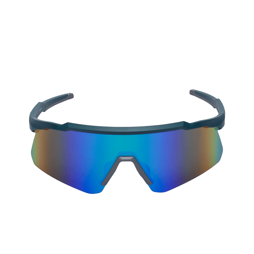 GoPlayer スポーツサングラス（青いフレームに緑のレンズ）