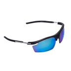 GoPlayer輕量太陽眼鏡(砂黑框鍍白藍片)