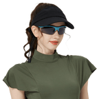 GoPlayer Lightweight Sunglasses (Light Blue Frame Gray Lenses)