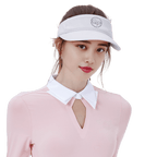 GoPlayer レディース リボン中空帽子 (ホワイト)