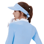 GoPlayer Women's Ribbon Hollow Hat (Pink Blue)