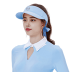 GoPlayer Women's Ribbon Hollow Hat (Pink Blue)