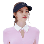 GoPlayer Women's Ribbon Hollow Hat (Navy Blue)