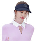 GoPlayer Women's Ribbon Hollow Hat (Navy Blue)