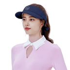 GoPlayer Women's Ribbon Hollow Hat (Navy Blue)