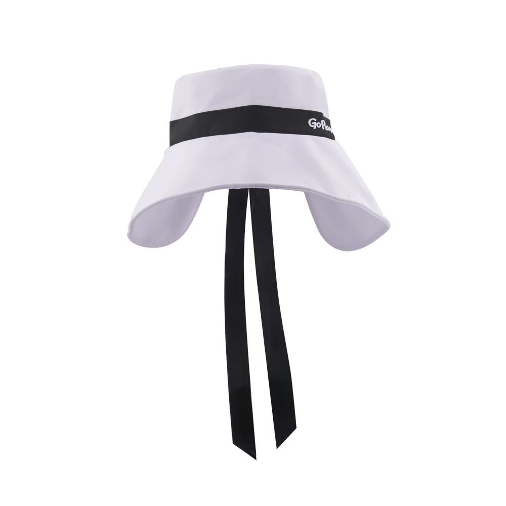 GoPlayer Women's Large Brim Folding Sun Hat (White)