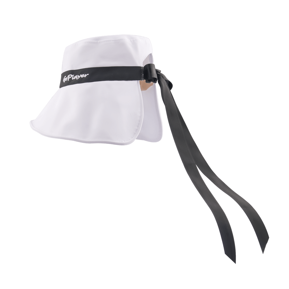 GoPlayer Women's Large Brim Folding Sun Hat (White)