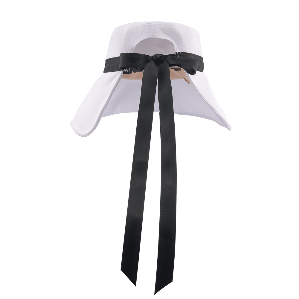 GoPlayer Women's Large Brim Folding Sun Hat (White)