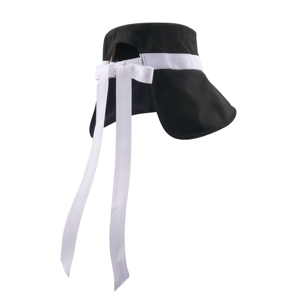 GoPlayer レディース 大きなつば 折りたたみサンハット (ブラック)