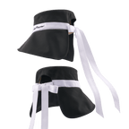 GoPlayer レディース 大きなつば 折りたたみサンハット (ブラック)