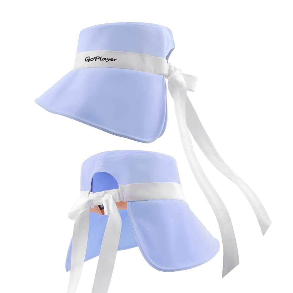 GoPlayer女大帽簷摺叠遮陽帽(淺藍)