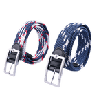 GoPlayer Men's Golf Elastic Belt (Blue, White, Red)