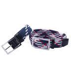 GoPlayer Men's Golf Elastic Belt (Blue, White, Red)