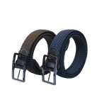 GoPlayer メンズ ゴルフ エラスティック ベルト (ホワイト)