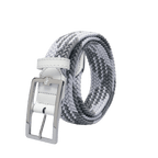 GoPlayer メンズ ゴルフ エラスティックベルト (ホワイト&amp;グレー)