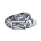 GoPlayer メンズ ゴルフ エラスティックベルト (ホワイト&amp;グレー)