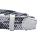 GoPlayer メンズ ゴルフ エラスティックベルト (ホワイト&amp;グレー)