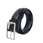 GoPlayer Men's Golf Elastic Belt (Black and Gray)
