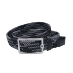 GoPlayer Men's Golf Elastic Belt (Black and Gray)