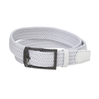 GoPlayer Men's Golf Woven Leather Belt (White)