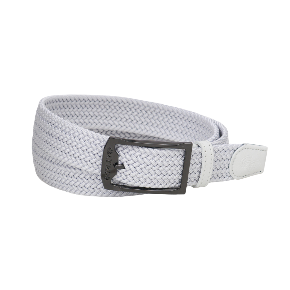 GoPlayer Men's Golf Woven Leather Belt (White)