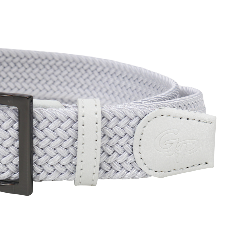 GoPlayer Men's Golf Woven Leather Belt (White)